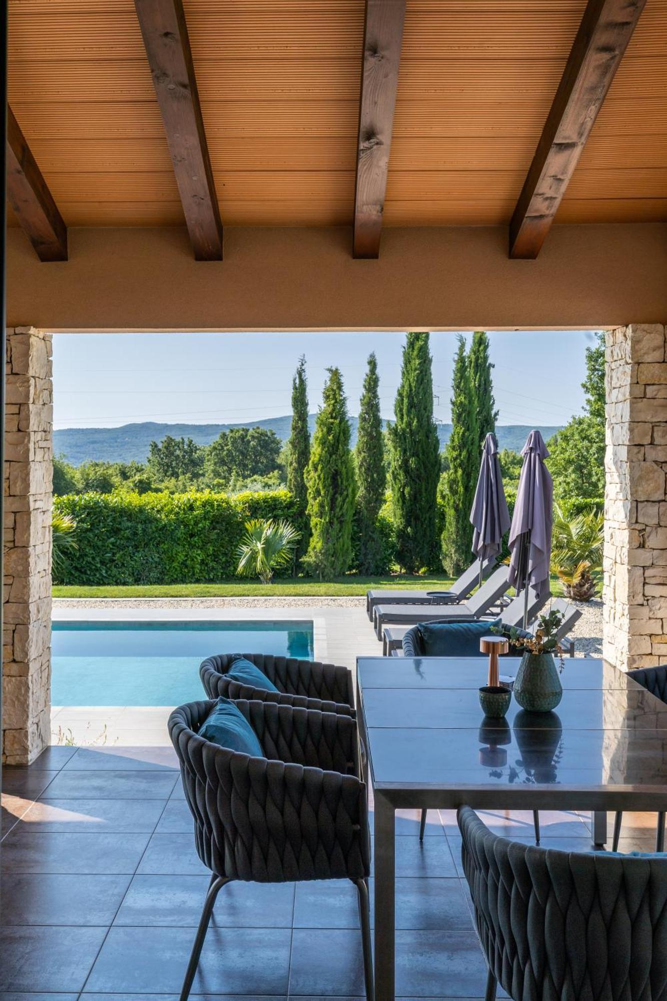 Villa Labin In Zartinj - Luxury Privacy Heated Pool With Auto Cover Exteriör bild