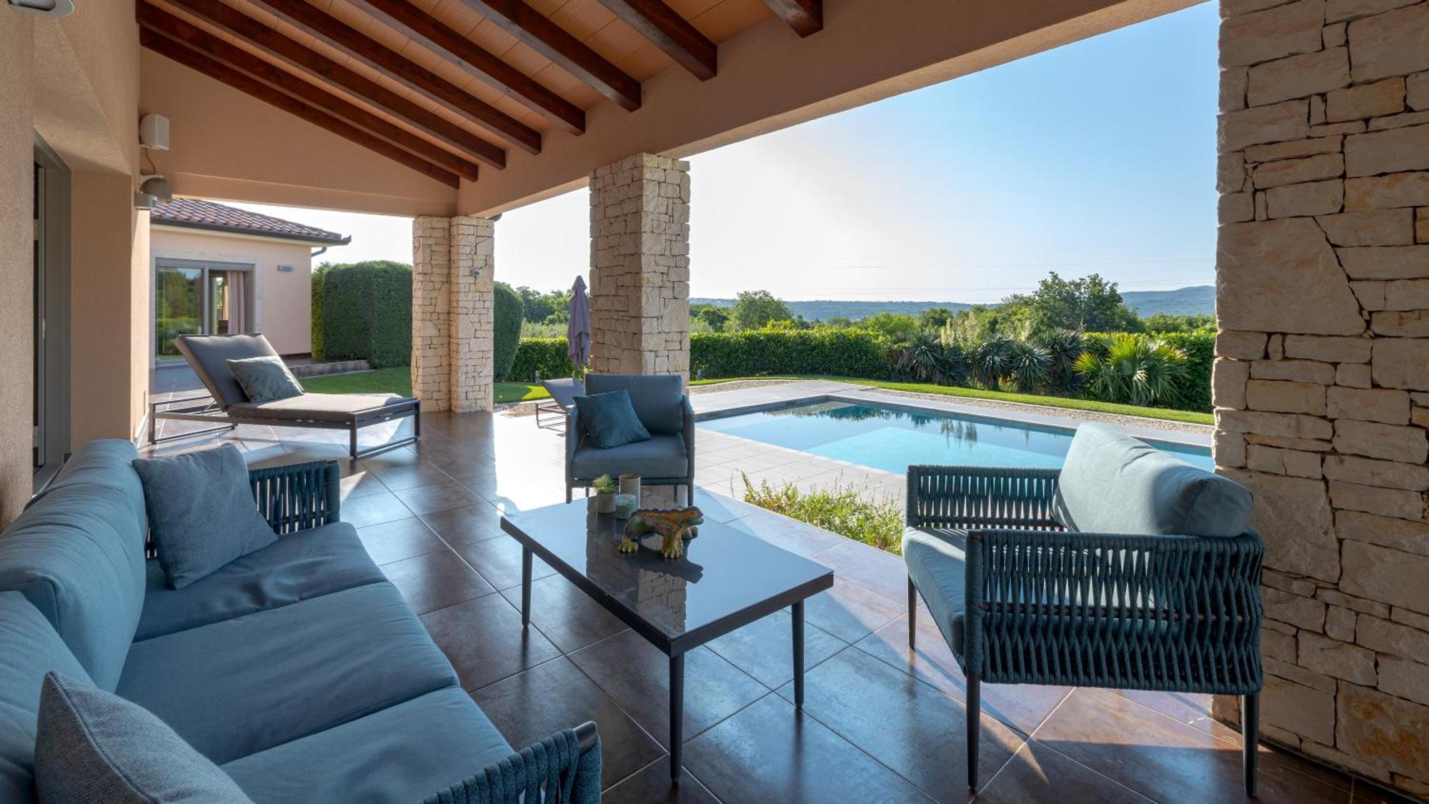 Villa Labin In Zartinj - Luxury Privacy Heated Pool With Auto Cover Exteriör bild