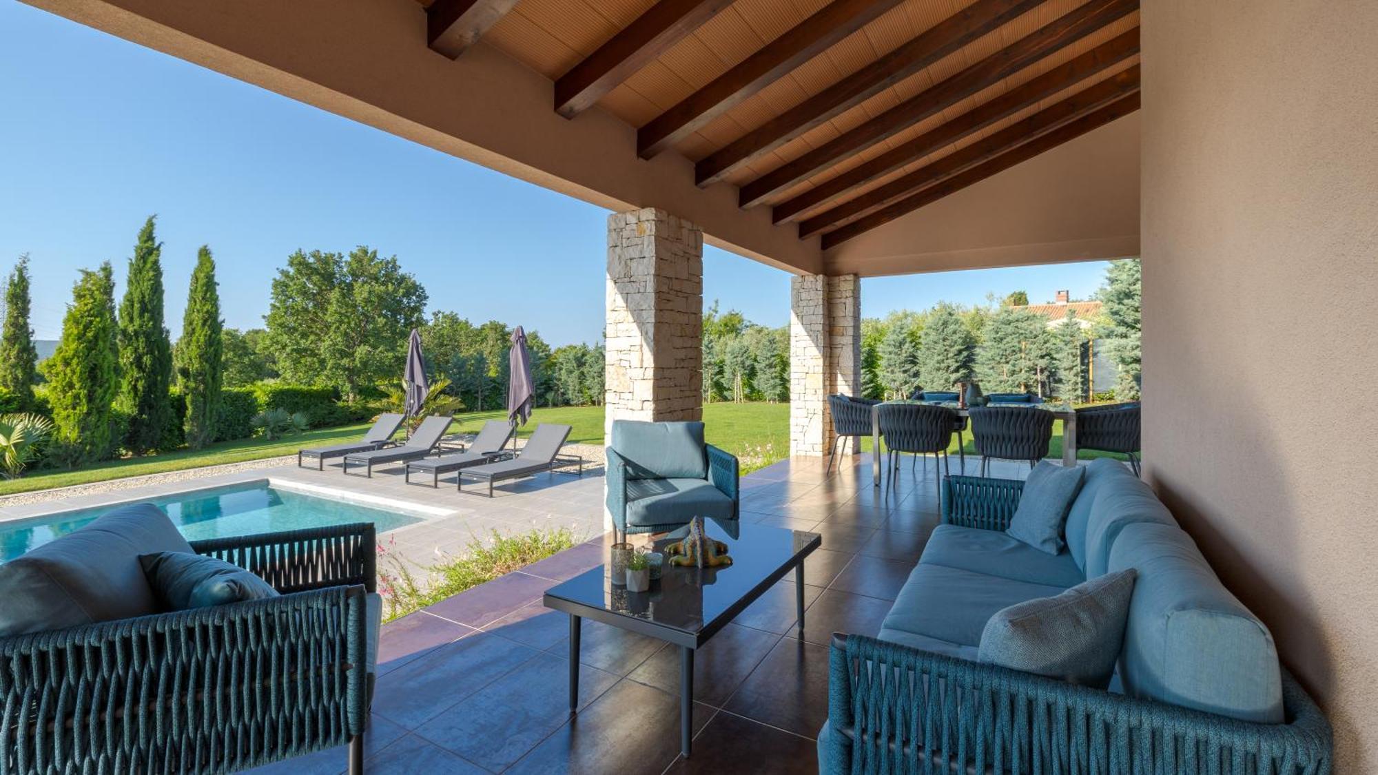 Villa Labin In Zartinj - Luxury Privacy Heated Pool With Auto Cover Exteriör bild